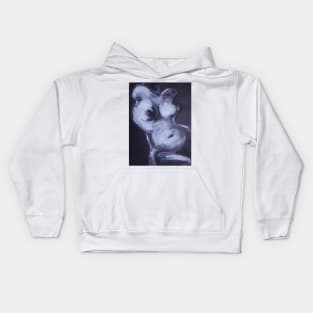 Black And White Torso 1 - Female Nude Kids Hoodie